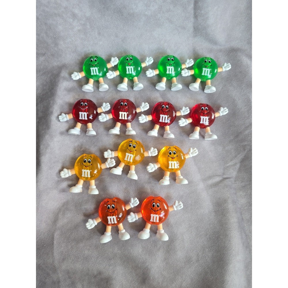 M&M's Happy Lights Christmas Lot Of 13 Replacement String Light Bulb Covers VTG